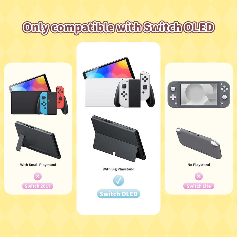 Kuitmor Protective Shell for Switch OLED,Slim Cover Case Compatible with Switch OLED,Anti-Scratch and Shock-Absorption Design Joystick Cover Skins - Dog - Image 2